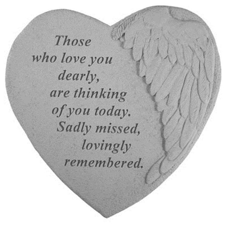 Kay Berry Kay Berry 08906 Winged Heart Memorial Stone - Those Who Love You 8906